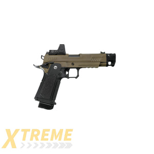 ARCTURUS Vanguard 4.3’’ Hi-Capa GBB Pistol w/ Optics Ready Slide & Compensator & ARS-1 Red Dot Combo BLK-TAN - Vanguard
