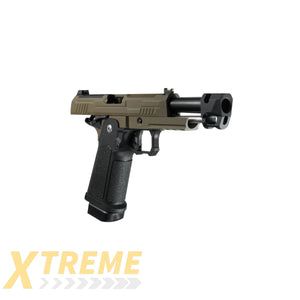 ARCTURUS Vanguard 4.3’’Hi-Capa GBB Pistol w/ Optics Ready Slide & Compensator BLK-TAN - Vanguard