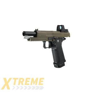 ARCTURUS Vanguard 5’’ Hi-Capa GBB Pistol w/Optics Ready Slide & ARS-1 Red Dot Combo BLK-TAN - Vanguard