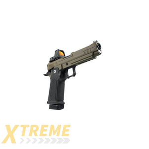 ARCTURUS Vanguard 5’’ Hi-Capa GBB Pistol w/Optics Ready Slide & ARS-1 Red Dot Combo BLK-TAN - Vanguard