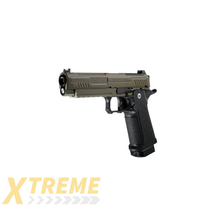 ARCTURUS Vanguard 5’’ Hi-Capa GBB Pistol w/Optics Ready Slide BLK-TAN - Vanguard
