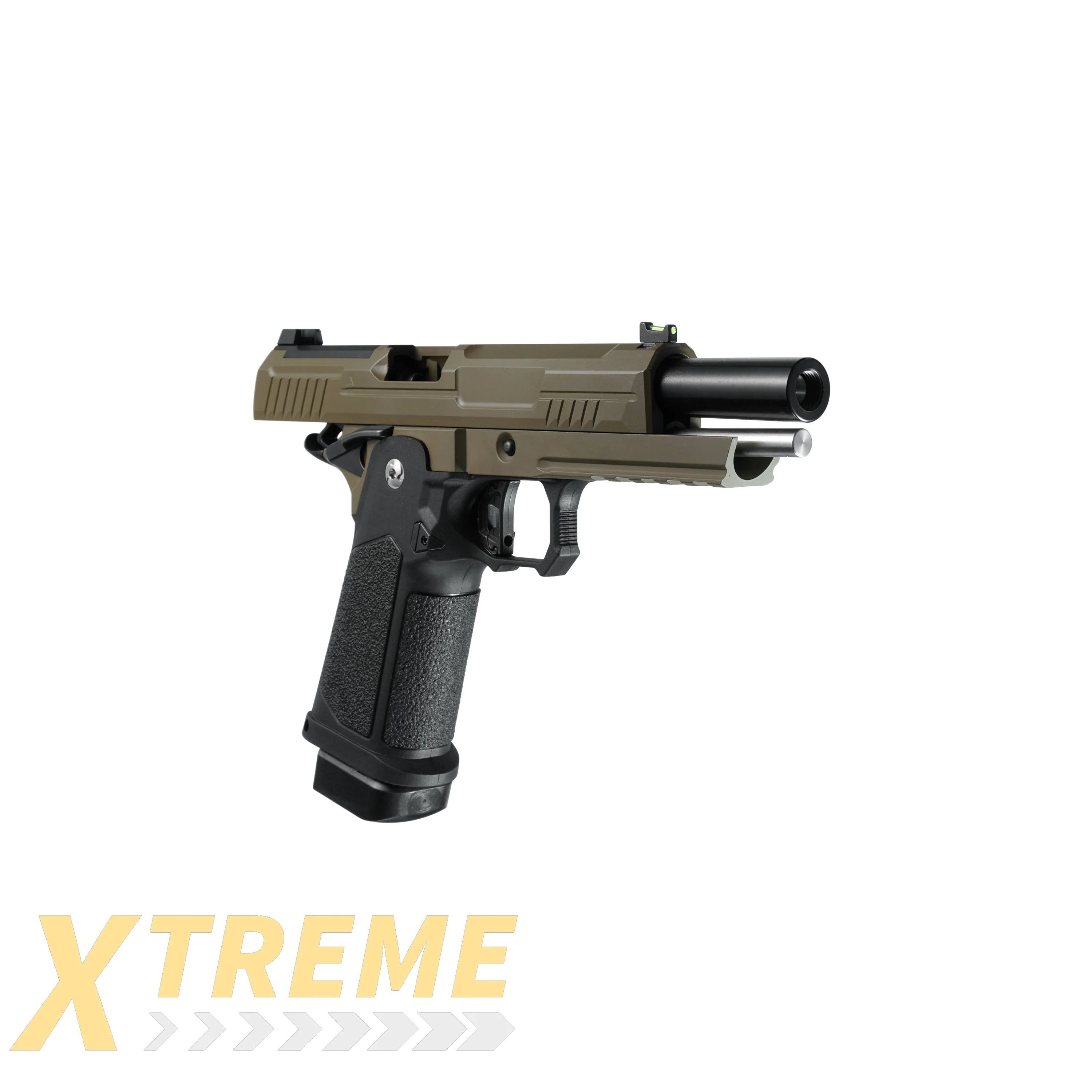 ARCTURUS Vanguard 5’’ Hi-Capa GBB Pistol w/Optics Ready Slide BLK-TAN - Vanguard