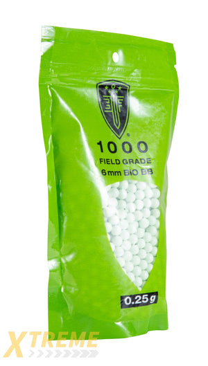 EF BIO FIELD BB’S 25G-WHITE-1000 CT - Elite Force BBs -(Bottle)