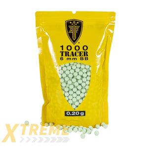 EF TRACER BB’S-20G-LIGHT GREEN-1000 CT - Elite Force BBs -(Bottle)