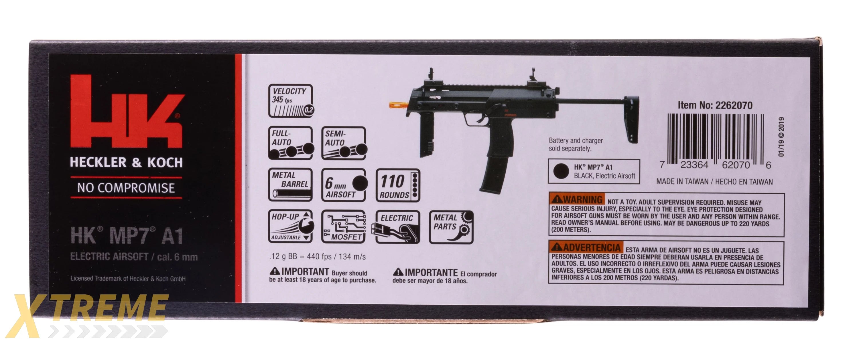 HK MP7 A1 - 6MM - BLACK - H&K - Rifles/SMG