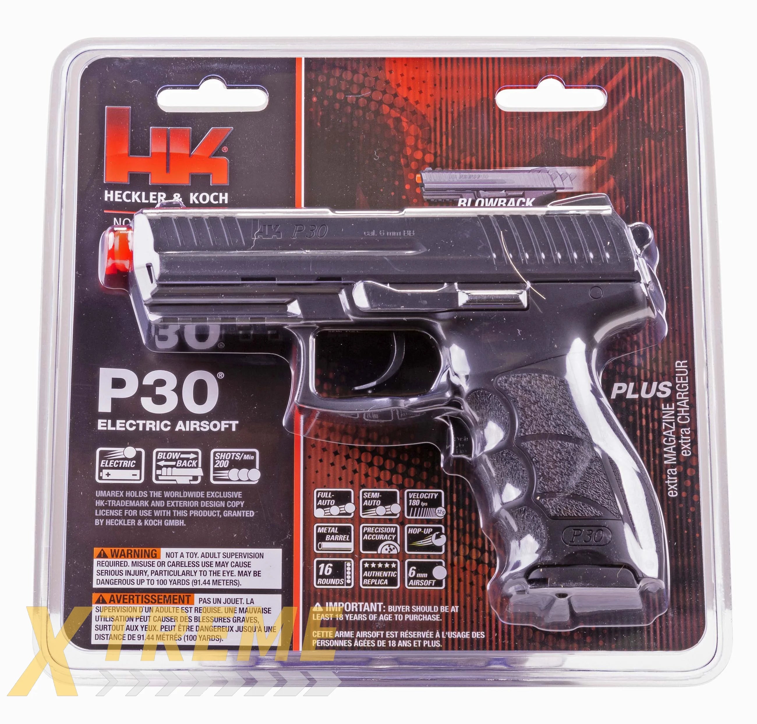 HK P30 ELECTRIC - BLACK - H&K ENTRY Air Soft