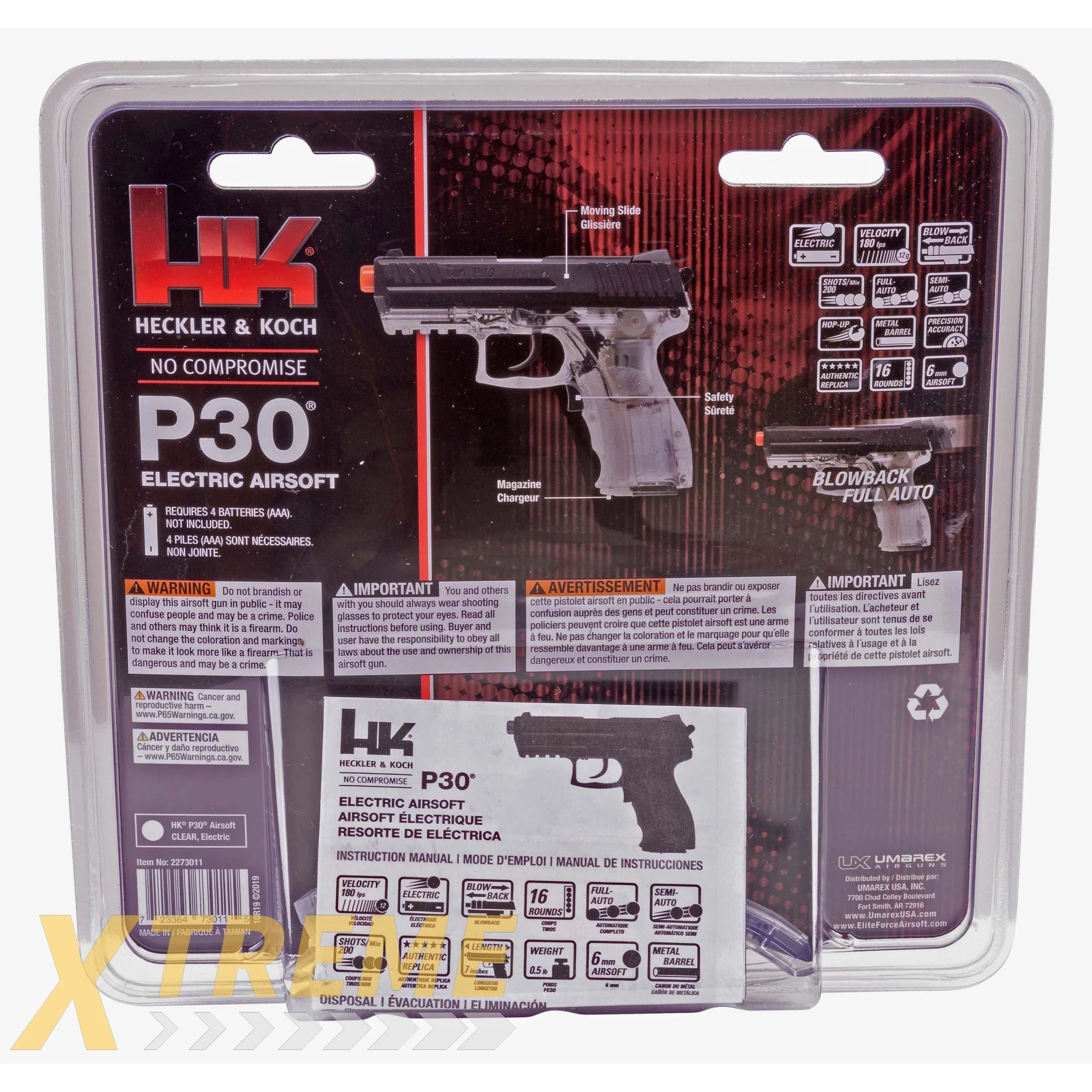 HK P30 ELECTRIC - CLEAR - H&K ENTRY Air Soft