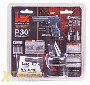 HK P30 with METAL SLIDE BLACK - H&K ENTRY Air Soft