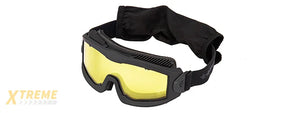 Lancer Tactical AERO Protective Airsoft Goggles - Black / Yellow