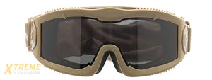 Lancer Tactical AERO Protective Airsoft Goggles - Tan / Smoke