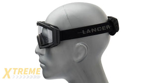 Lancer Tactical Rage Protective Black Airsoft Goggles Black