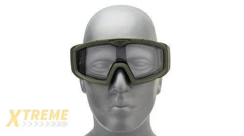 Lancer Tactical Rage Protective Green Airsoft Goggles Smoke Yellow Clear Lens