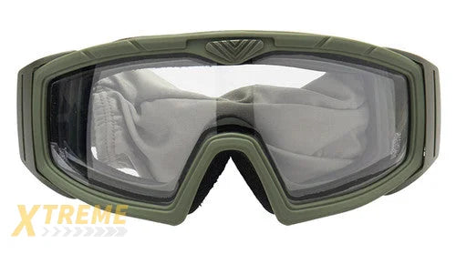 Lancer Tactical Rage Protective Green Airsoft Goggles Smoke Yellow Clear Lens