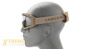 Lancer Tactical Rage Protective Tan Airsoft Goggles