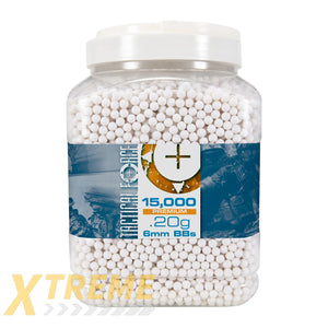 TACTICAL FORCE BB 20G - 15,000 COUNT-WHITE - Tactical Force BBs -(Bottle)