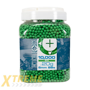 TACTICAL FORCE BIO BB 20G - 10,000 COUNT - GREEN - Tactical Force BBs -(Bottle)