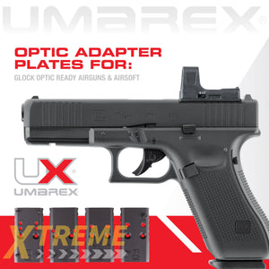 Umarex Optic Adapter Plates for GLOCK Type MOS 1 Airsoft & Airguns - GLOCK C02 - Pistols