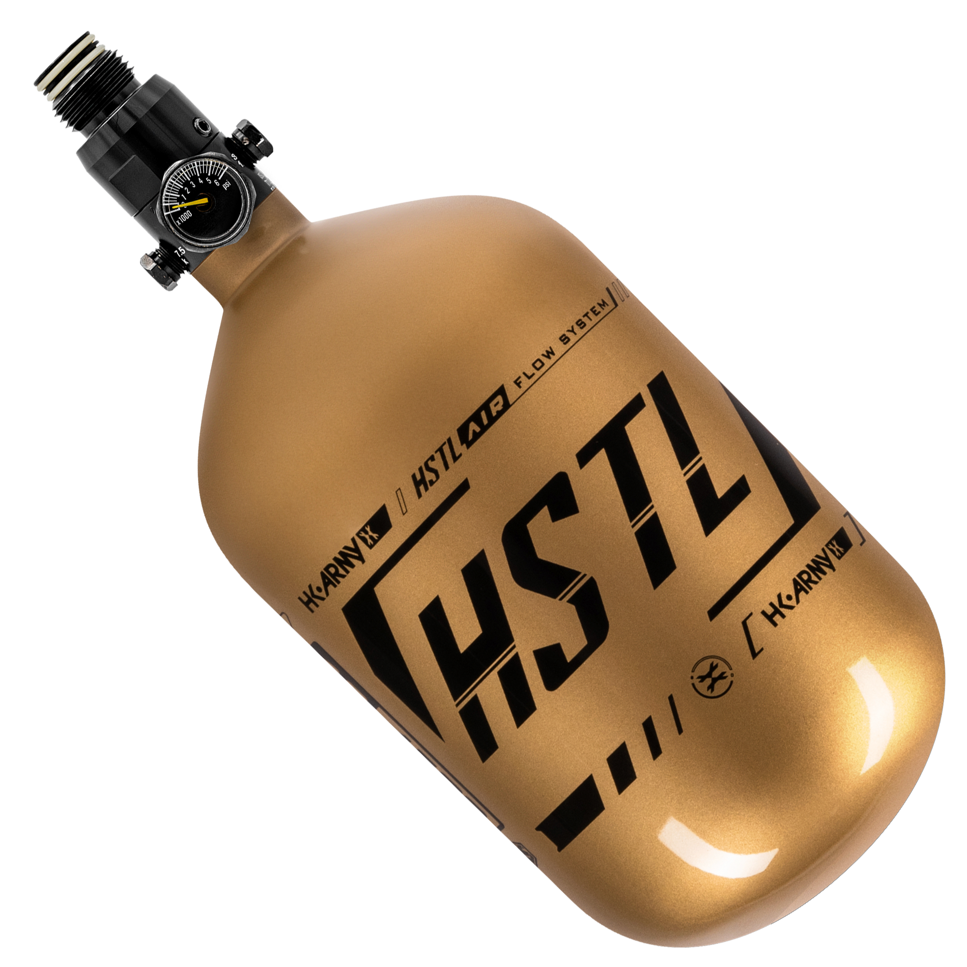 HSTL® - Carbon Fiber Tank - Standard Reg - 68ci  4500psi - GoldBlack
