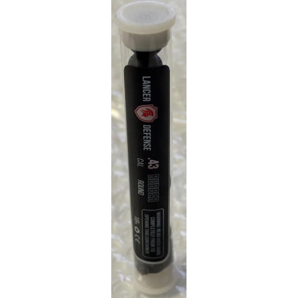 Lancer Defense Less Than Lethal Rubber Ammo for .43 Caliber 8 Rounds - (Black)