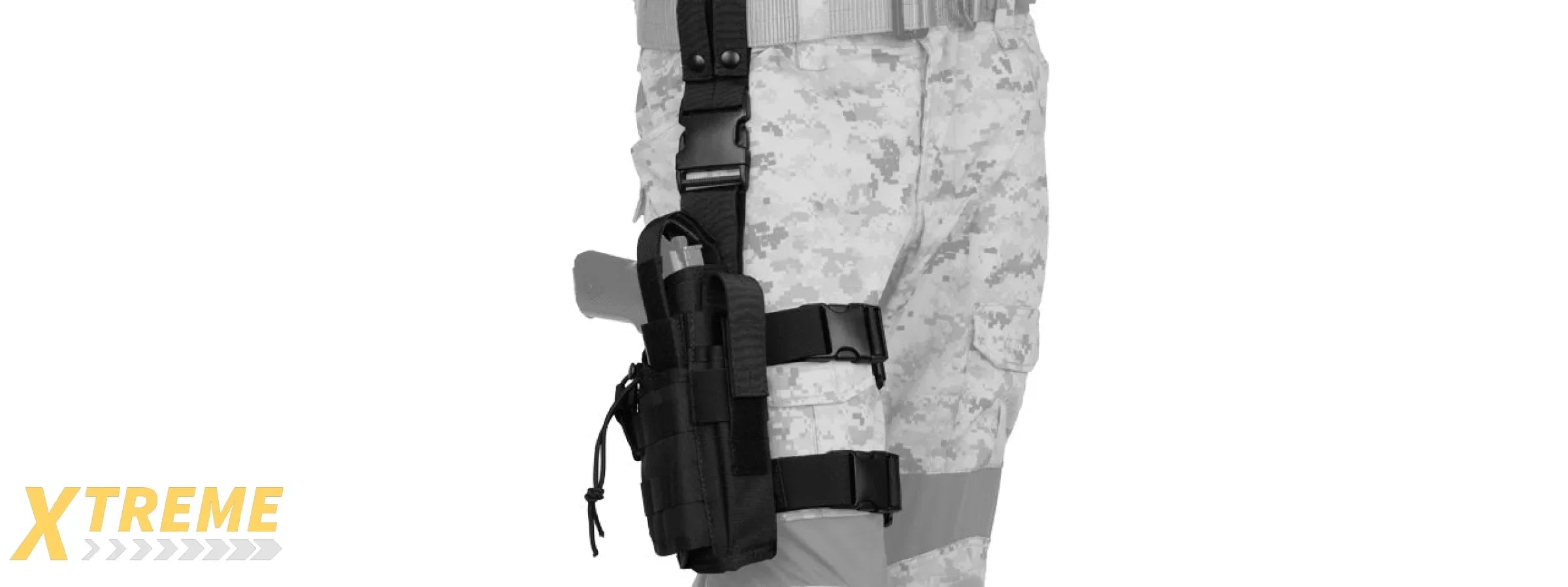 CA-322BN 1000D NYLON TORNADO DROP LEG HOLSTER (BLACK)