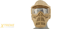 2607T FULL FACE MASK w/ GOGGLE LENS EYE PROTECTION (TAN)