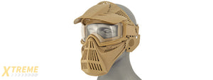 2607T FULL FACE MASK w/ GOGGLE LENS EYE PROTECTION (TAN)