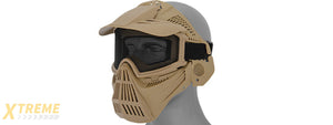 2608T FULL MASK w/MESH EYE PROTECTION & VISOR (TAN)