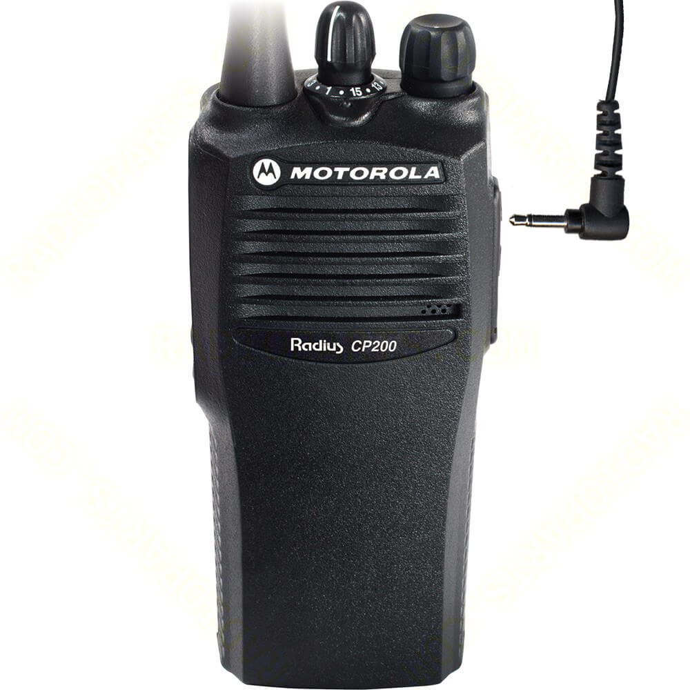 3.5mm Listen Only, Long Cable, Clear Tube Radio Earpiece - Motorola, Connects To Radio 3.5mm Plug