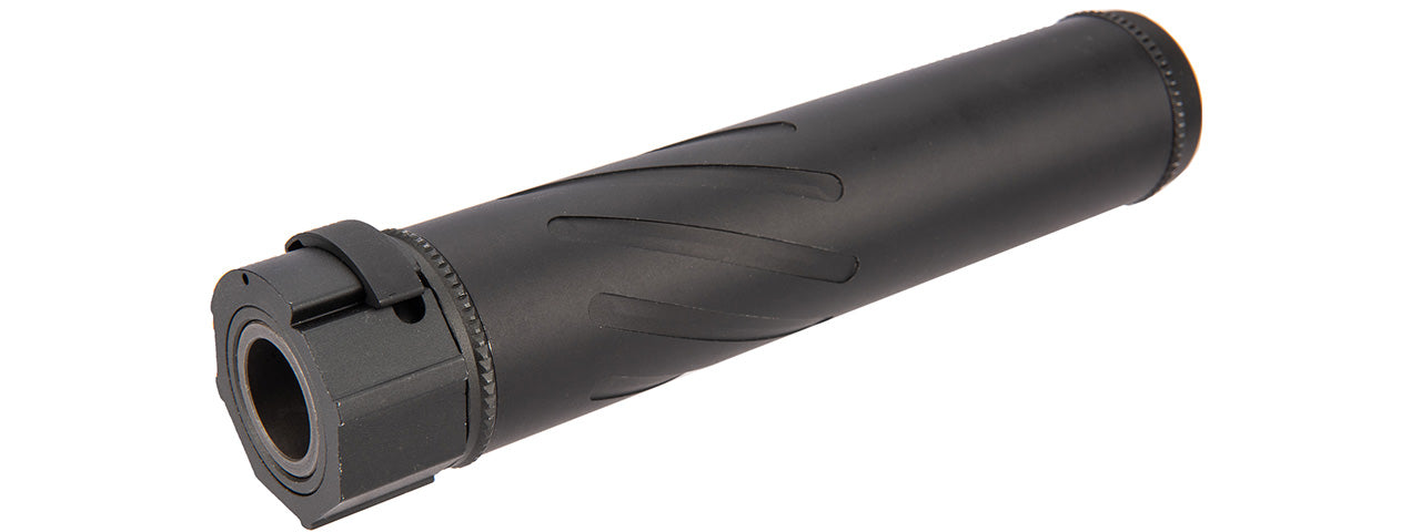 5KU SOCOM556AR QD Airsoft 7.5 Mock Suppressor / Barrel Extension Fluted (BLACK)