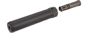 5KU SOCOM556AR QD Airsoft 7.5 Mock Suppressor / Barrel Extension Fluted (BLACK)