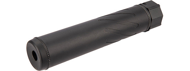 5KU SOCOM556AR QD Airsoft 7.5 Mock Suppressor / Barrel Extension Fluted (BLACK)