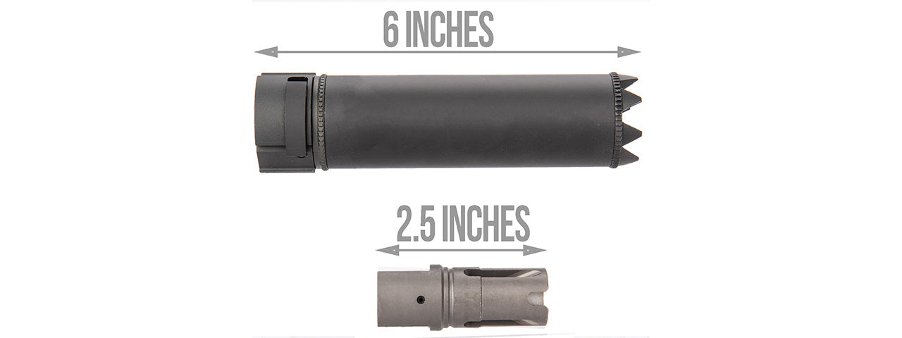 5KU SOCOM556RC Monster QD 6 Mock Suppressor / Barrel Extension Smooth (BLACK)