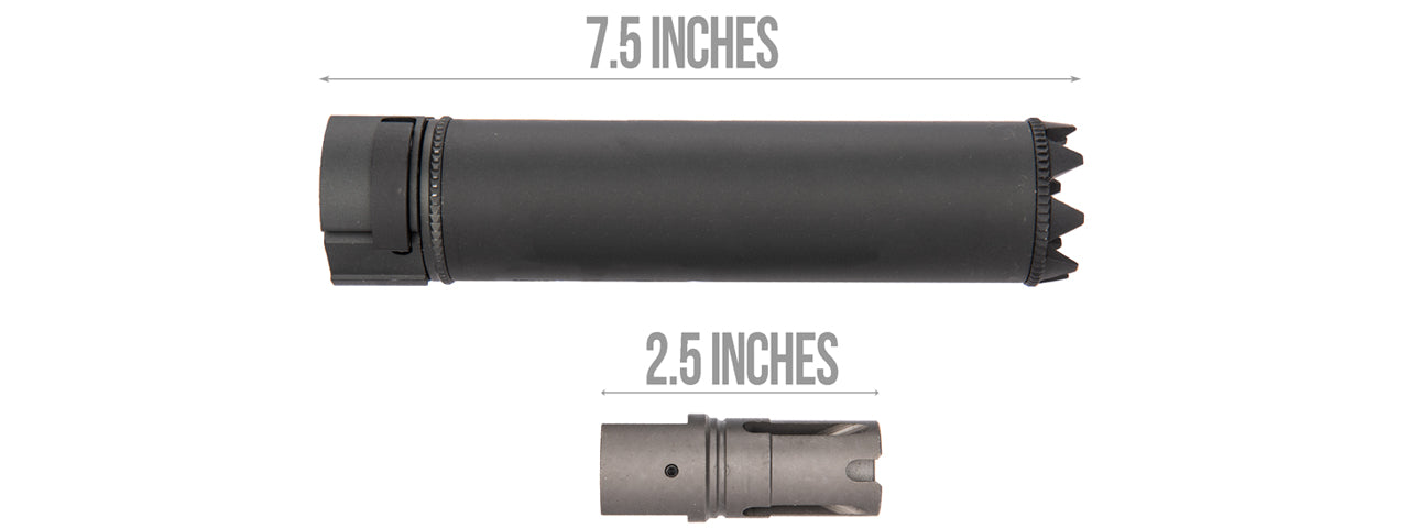 5KU SOCOM556MG Monster QD 7.5 Mock Suppressor / Barrel Extension Smooth (BLACK)