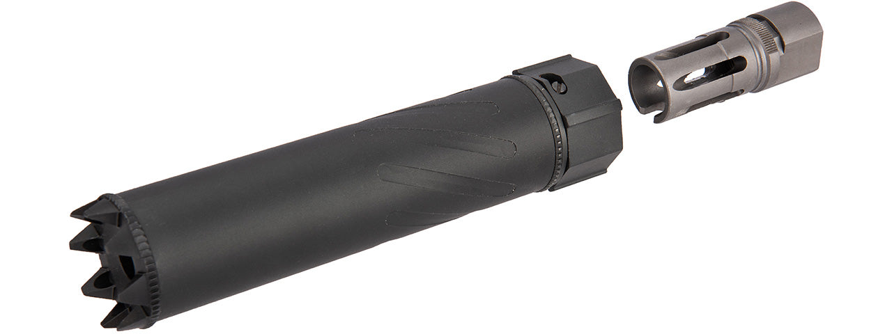5KU SOCOM556MG Monster QD 7.5 Mock Suppressor / Barrel Extension Fluted (BLACK)