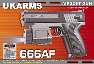 UKARMS 666AF Spring Pistol w/ Laser and Flashlight