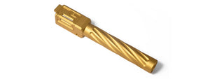 TTI Airsoft Fixed Outer Barrel for Marui G17 / G18 Gen3 Spec & WE G-Series GBB Airsoft - Type B - (Gold)