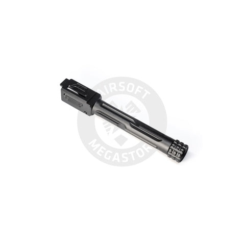 TTI Airsoft CNC Aluminum 14mm CCW Threaded Fixed Outer Barrel Type A For Umarex / VFC Glock 17 Gen5 / G45 GBBP Series - BLACK