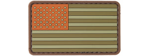 AC-110M BROWN TONE US FLAG PVC PATCH