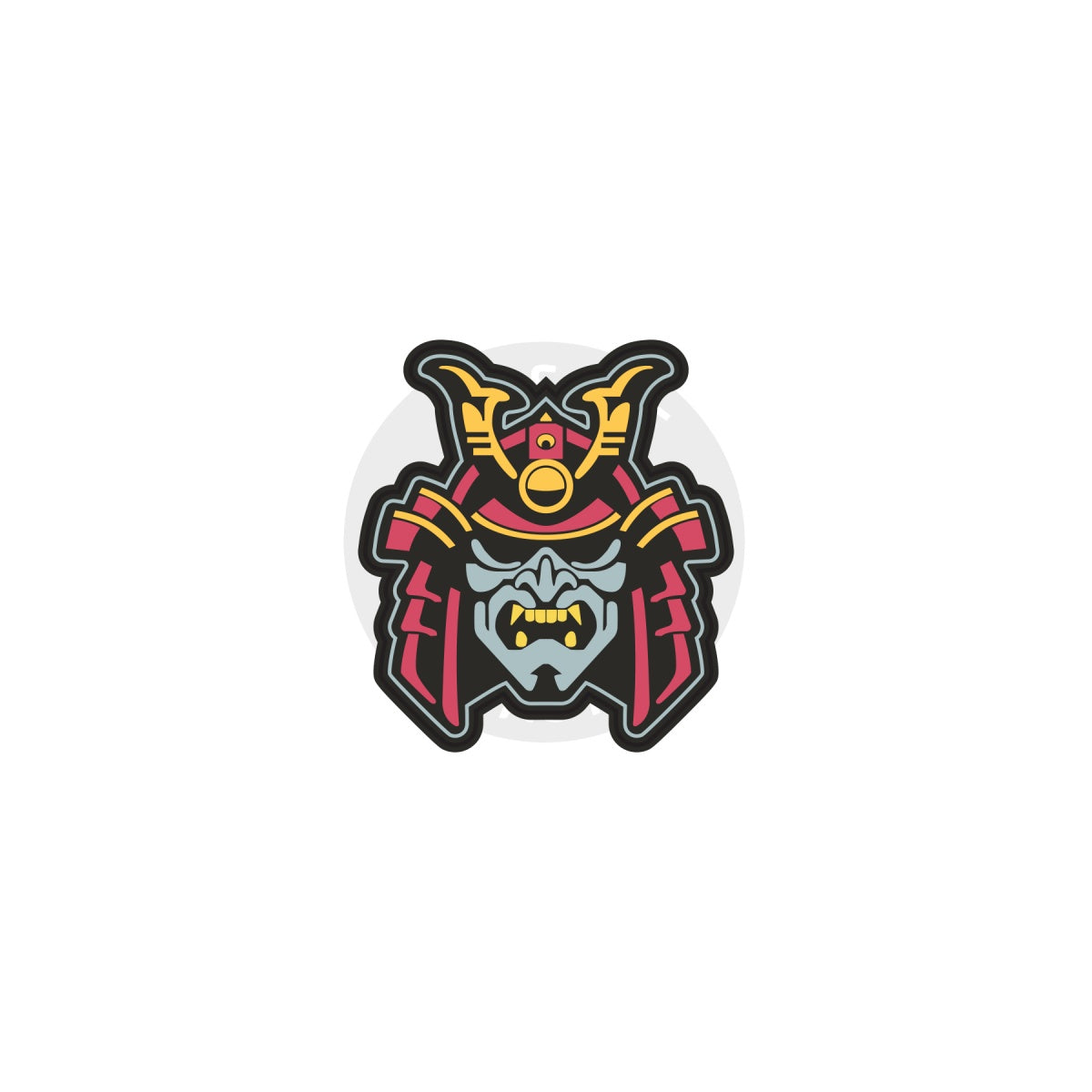 Samurai Helmet Full Color PVC Patch