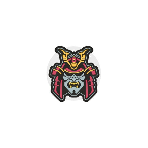 Samurai Helmet Full Color PVC Patch
