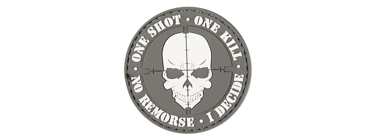 AC-130D ONE SHOT, ONE KILL PVC PATCH (GRAY)
