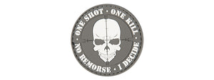 AC-130D ONE SHOT, ONE KILL PVC PATCH (GRAY)