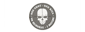 AC-130D ONE SHOT, ONE KILL PVC PATCH (GRAY)