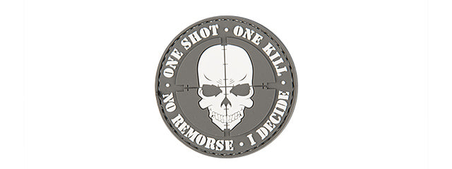 AC-130D ONE SHOT, ONE KILL PVC PATCH (GRAY)