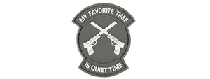AC-130M "MY FAVORITE TIME IS QUIET TIME" PVC PATCH (GRAY)