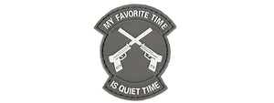 AC-130M "MY FAVORITE TIME IS QUIET TIME" PVC PATCH (GRAY)