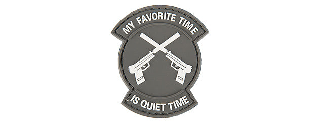 AC-130M "MY FAVORITE TIME IS QUIET TIME" PVC PATCH (GRAY)
