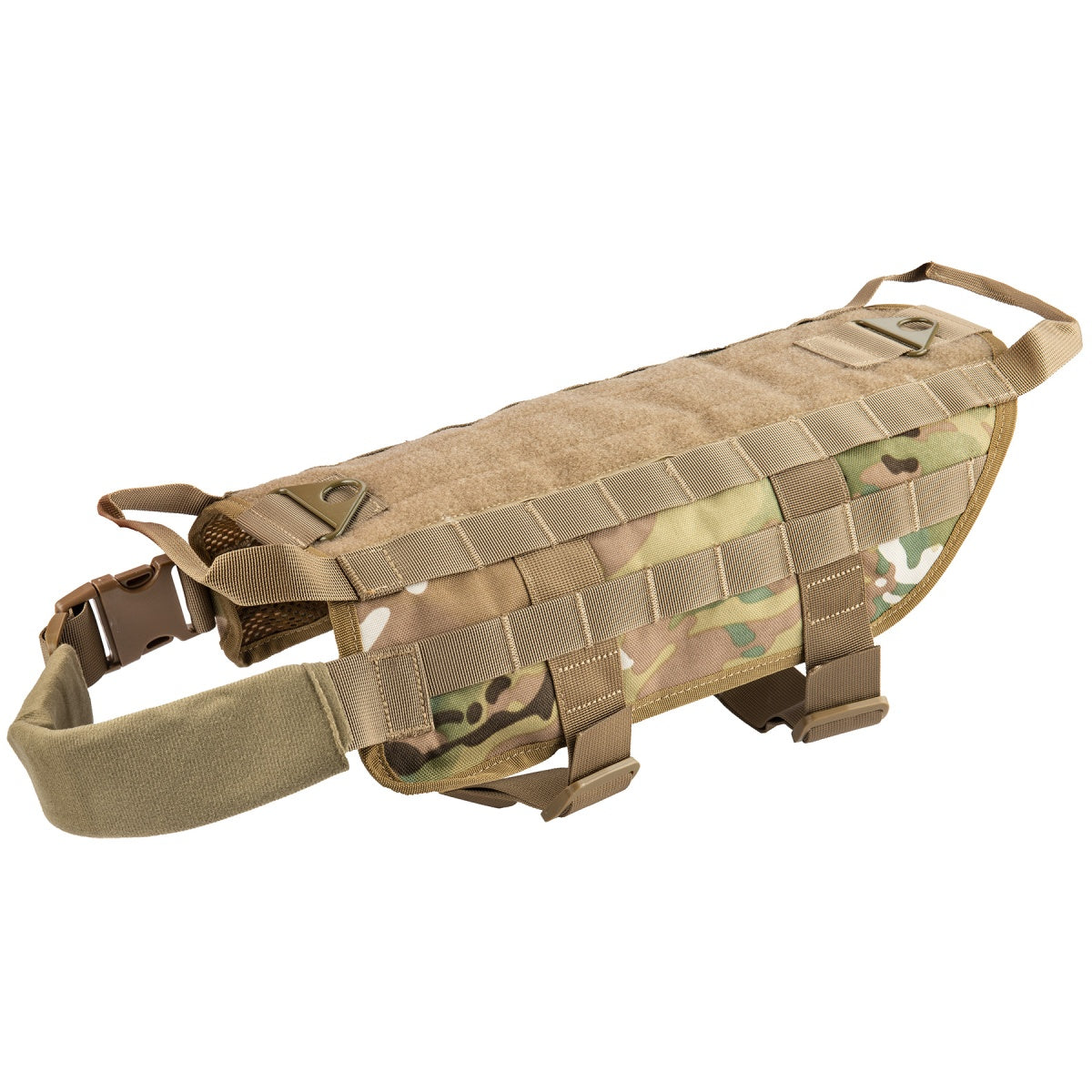 Tactical Training Molle Dog Harness (Size: Medium) - Camo