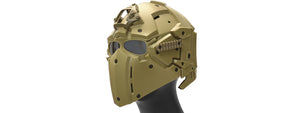 AC-892TB WOSPORT TACTICAL HELMET W/ NVG & TRANSFER BASE (TAN)