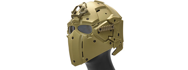 AC-892TB WOSPORT TACTICAL HELMET W/ NVG & TRANSFER BASE (TAN)